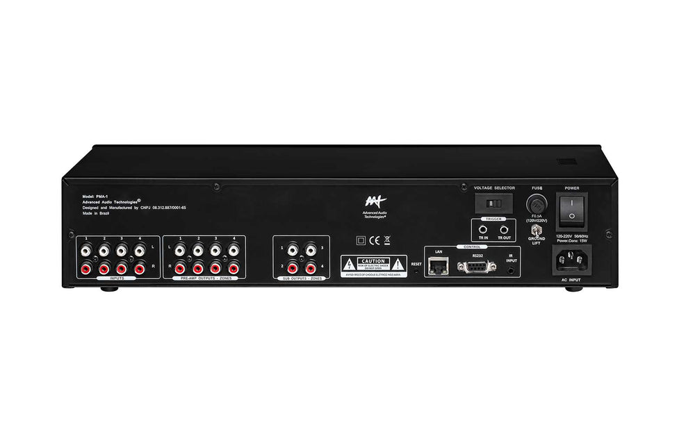 Pré-Amplificador Multiroom 4 Zonas Som Ambiente - AAT PMA-1