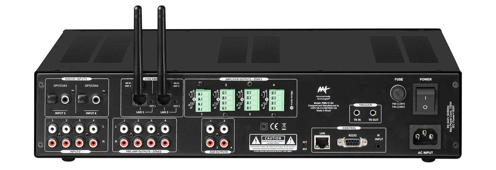 Amplificador Multiroom Digital 6 Zonas WiFi Bluetooth - AAT PMR-11 G4