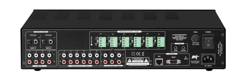 Amplificador Multiroom Digital 8 Zonas WiFi Bluetooth - AAT PMR-7 G4
