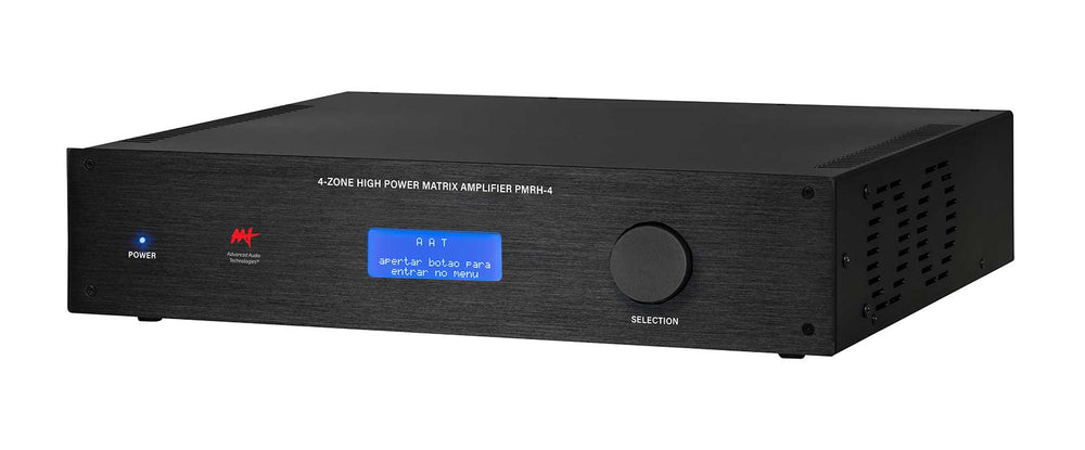 Amplificador Multiroom Alta Potência 500W por Zona WiFi Bluetooth 4 Zonas - AAT PMRH-4
