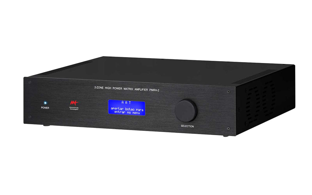 Amplificador Multiroom Alta Potência 500W por Zona WiFi Bluetooth 2 Zonas - AAT PMRH-2