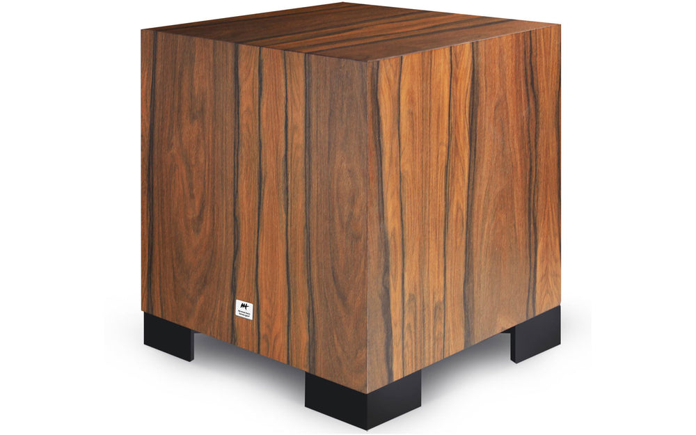 Subwoofer Ativo Acabamento Madeira - AAT Cube Hout